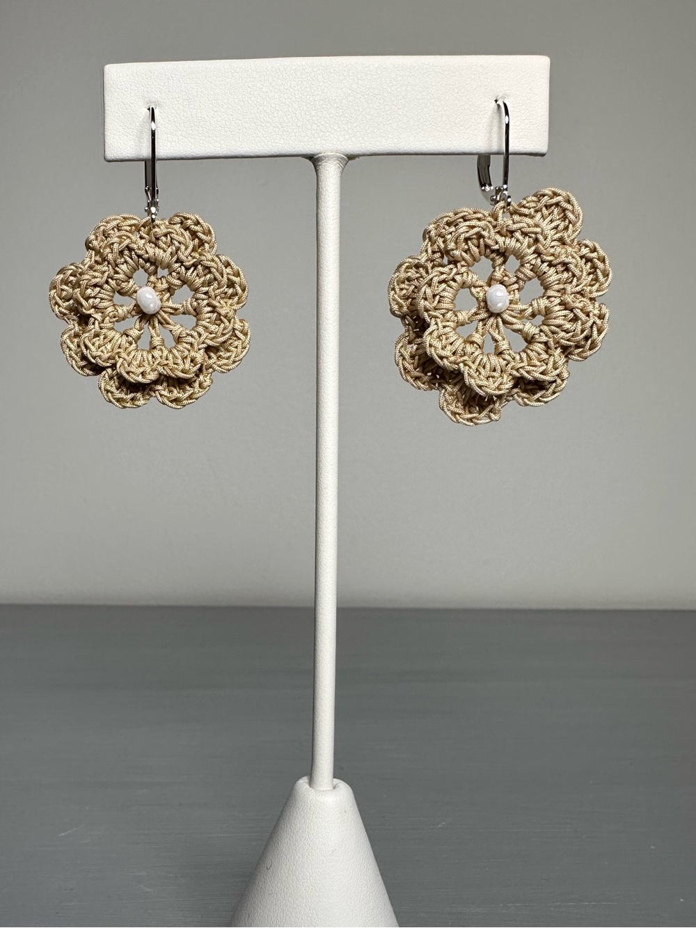 Handmade Crochet Floral Earrings
